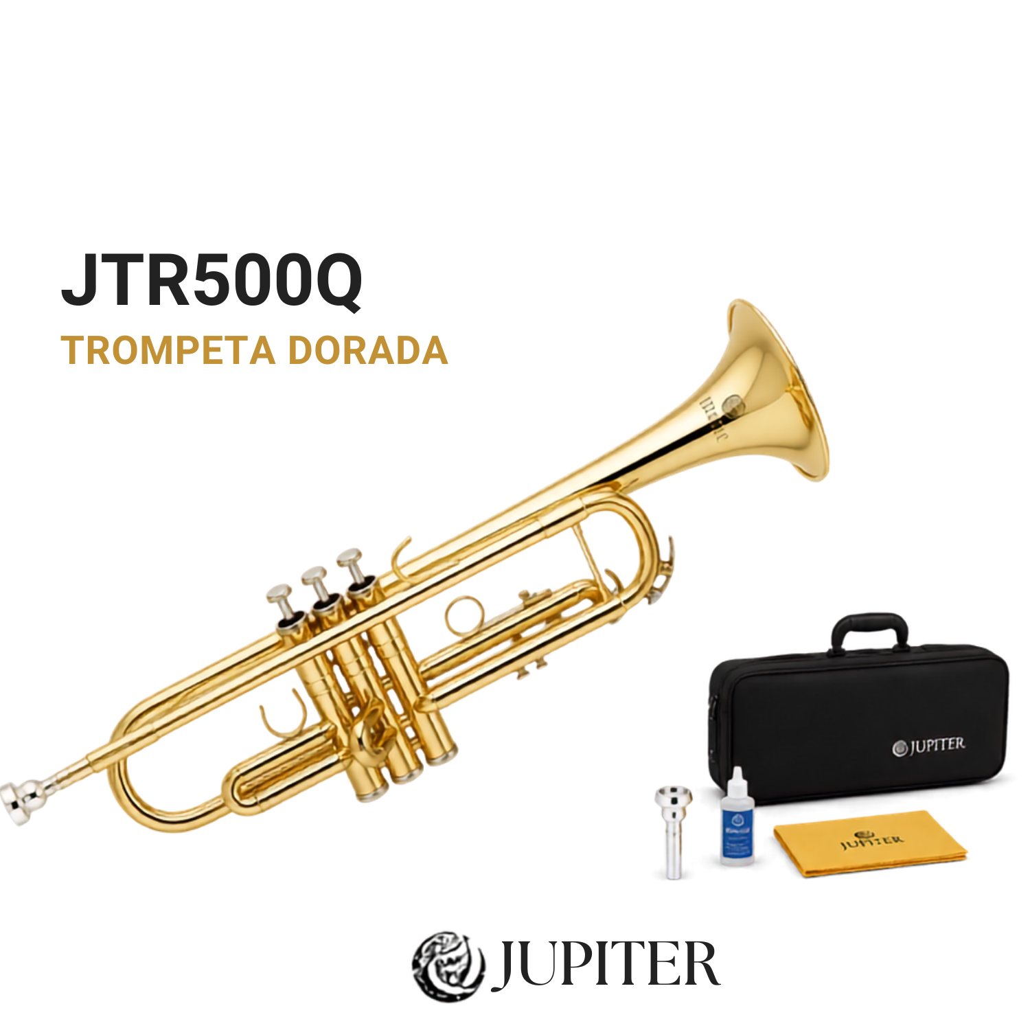 Trompeta Jupiter JTR500Q Dorada — Bb con Estuche