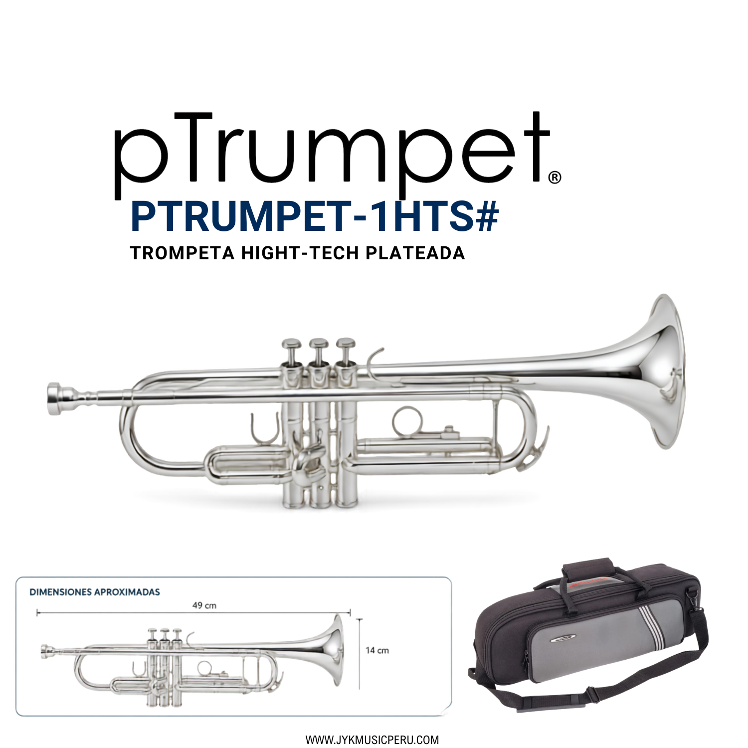 Trompeta pTrumpet PTRUMPET-1HTS# High-Tech Plateada — Sib