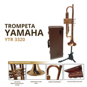 Trompeta Yamaha YTR-3320 Bb — Campana de Latón Rosa con Estuche Rígido