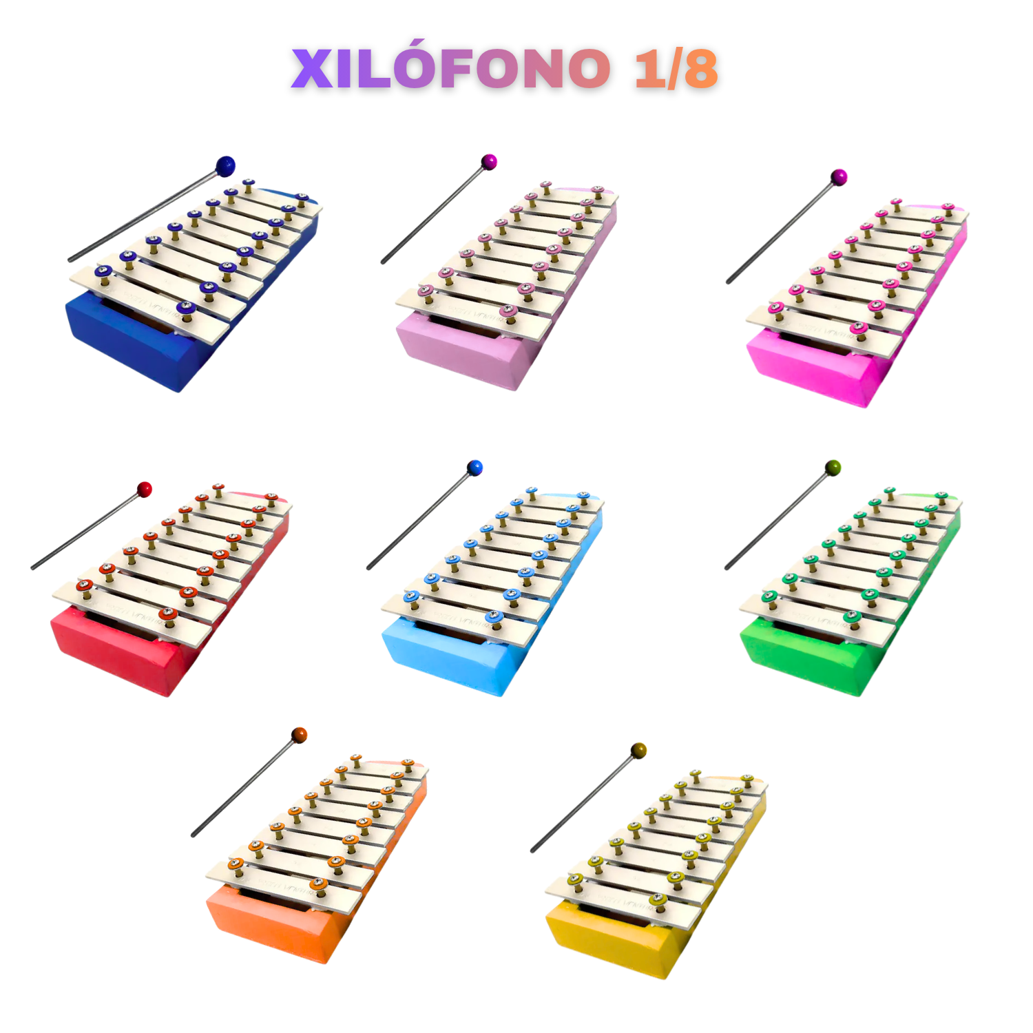 Xilófono Venturi 1/8 - 8 Notas - Incluye Funda