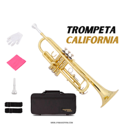 Trompeta California USA — Eb Dorada con Estuche Rígido y Accesorios