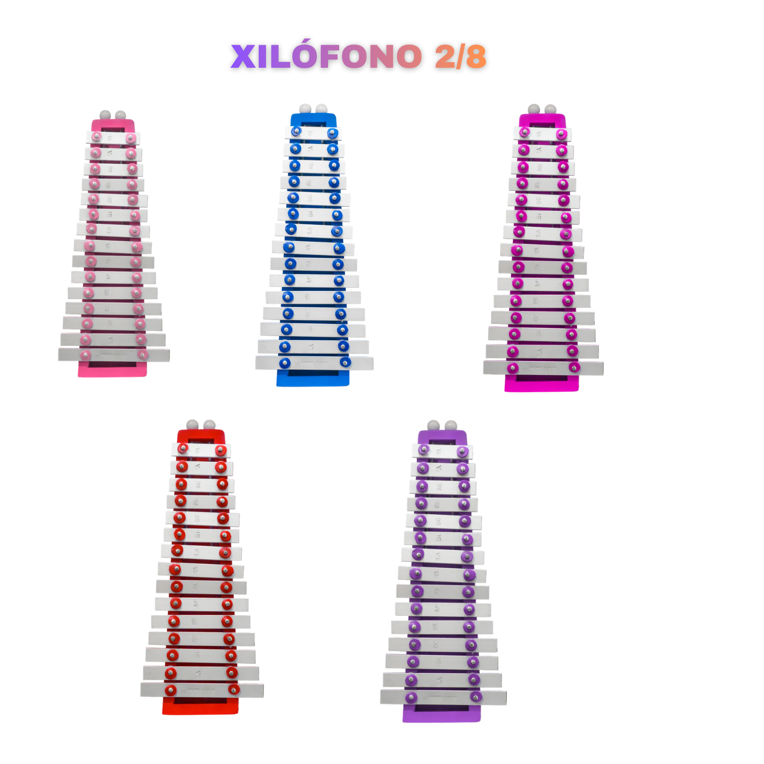 Xilófono Venturi 2/8 - Placa Gruesa de Aluminio | Incluye Funda