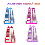 Xilófono Venturi Cromático 4/8 - 25 Notas - Placa Gruesa de Aluminio | Incluye Funda