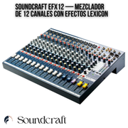 Mezclador Soundcraft EFX8 8 canales con efectos Lexicon