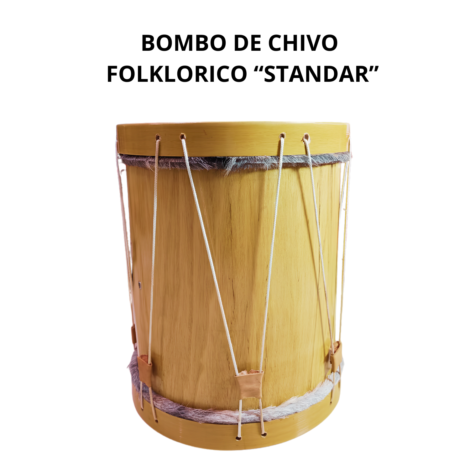 Bombo de chivo folklórico estándar vista frontal