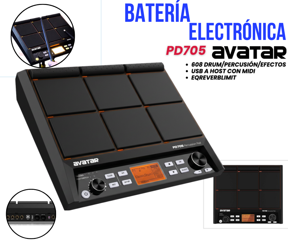 Batería Electrónica Avatar PD705 - JK Music Peru