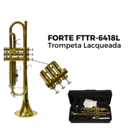 Trompeta Forte FTTR-6418L — Bb Lacqueada Dorada con Estuche