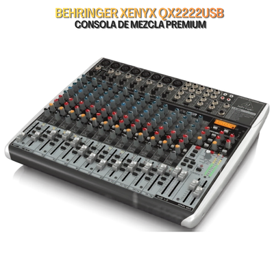 Mezclador Behringer XENYX QX2222USB de 22 Canales