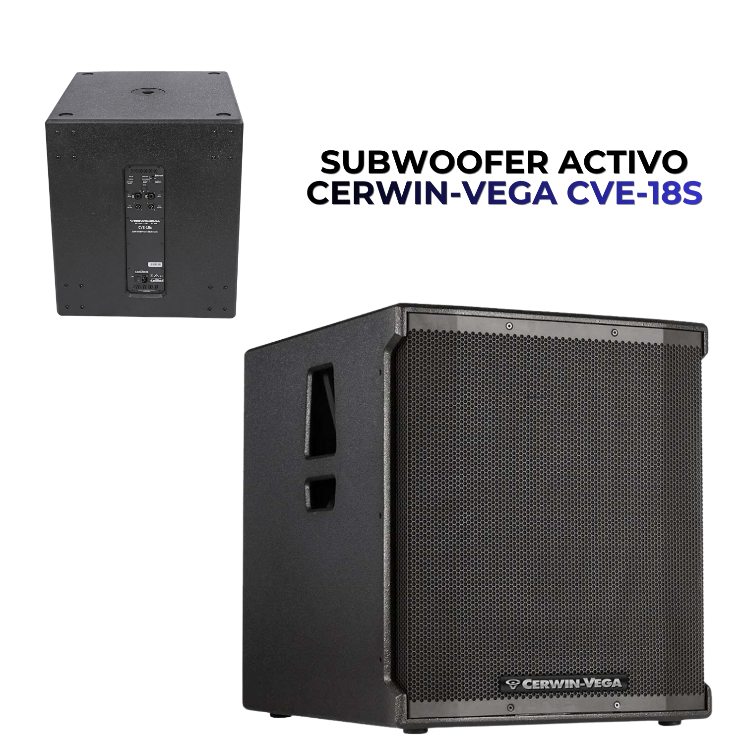 Subwoofer Activo Cerwin-Vega CVE-18S 1000W 18" con Bluetooth