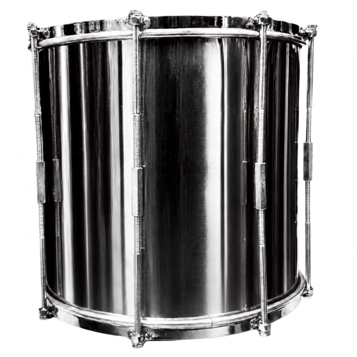 Repique cromado de 12 x 12 pulgadas para batucada