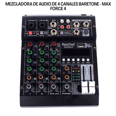 Mezclador Baretone MAX FORCE 4 de 4 Canales