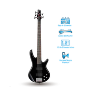 Bajo Eléctrico Ibanez GSR205SM- BK (5 Cuerdas)