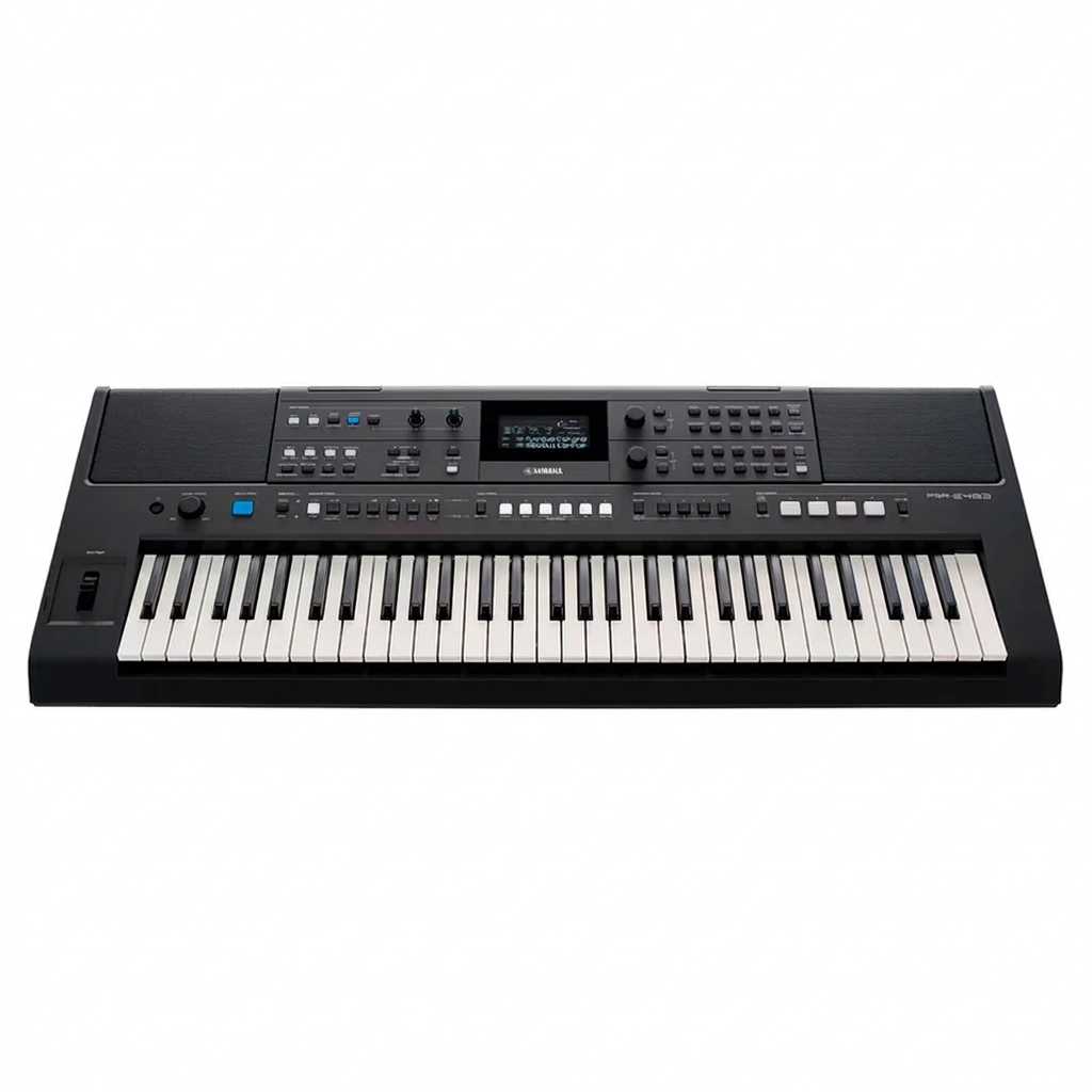 Yamaha PSR-E483, vista frontal
