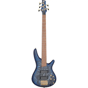 Bajo Eléctrico Ibanez SR305EDX-CZM 5 cuerdas vista completa en azul texturizado sombreado mate