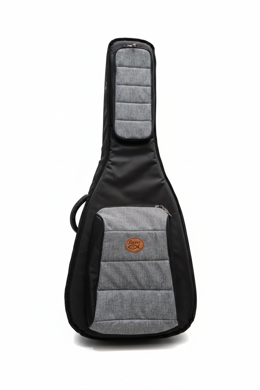 Funda guitarra Barrt gris melange fondo blanco sin patitas