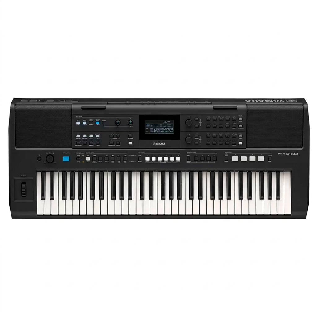 Yamaha PSR-E483, vista superior