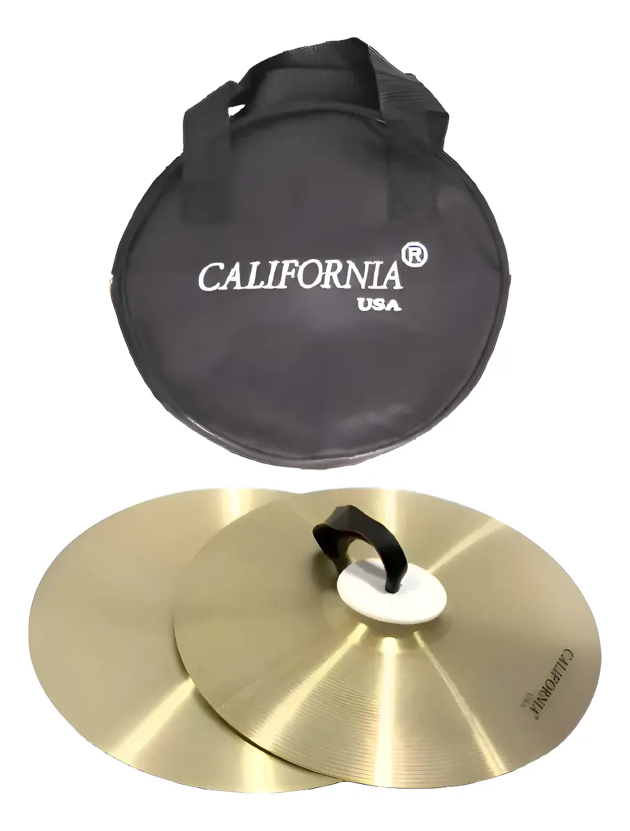 Platillos De Banda 16 Pulgadas California con funda y correa